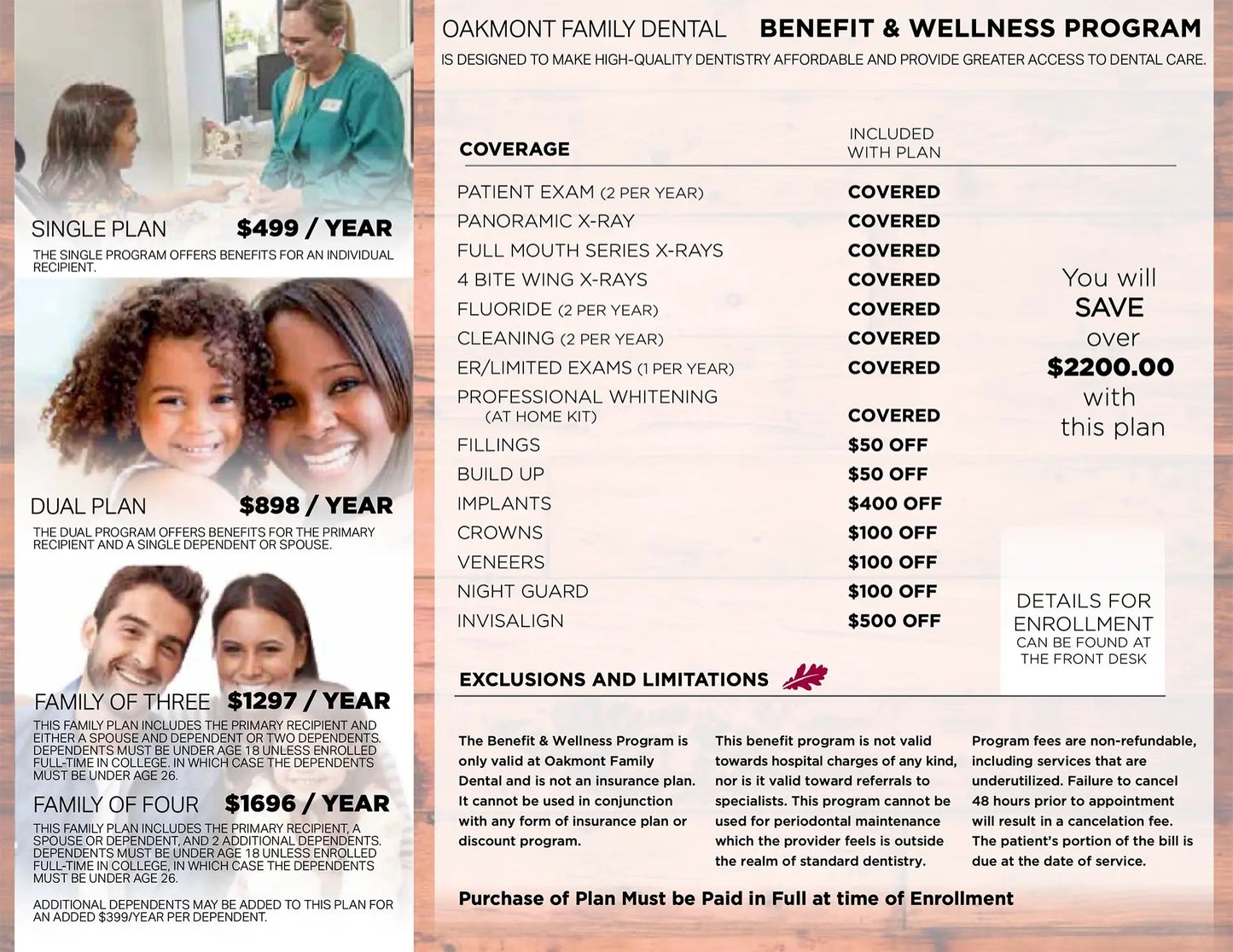 A Complete Year of Preventative Dental Care: Dental Health & Wellness Plan (Basic)